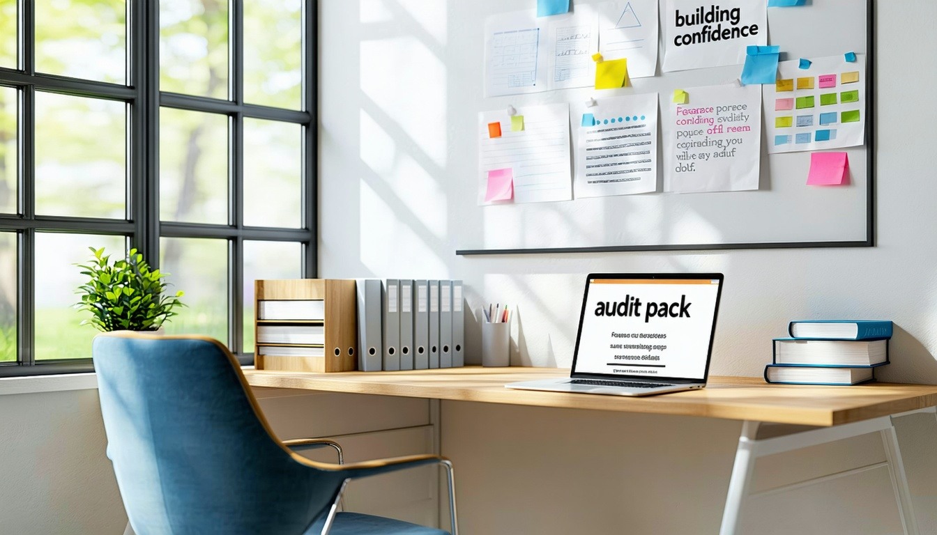 clean desk in a well lit office