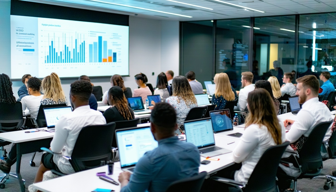 training room filled with diverse participants